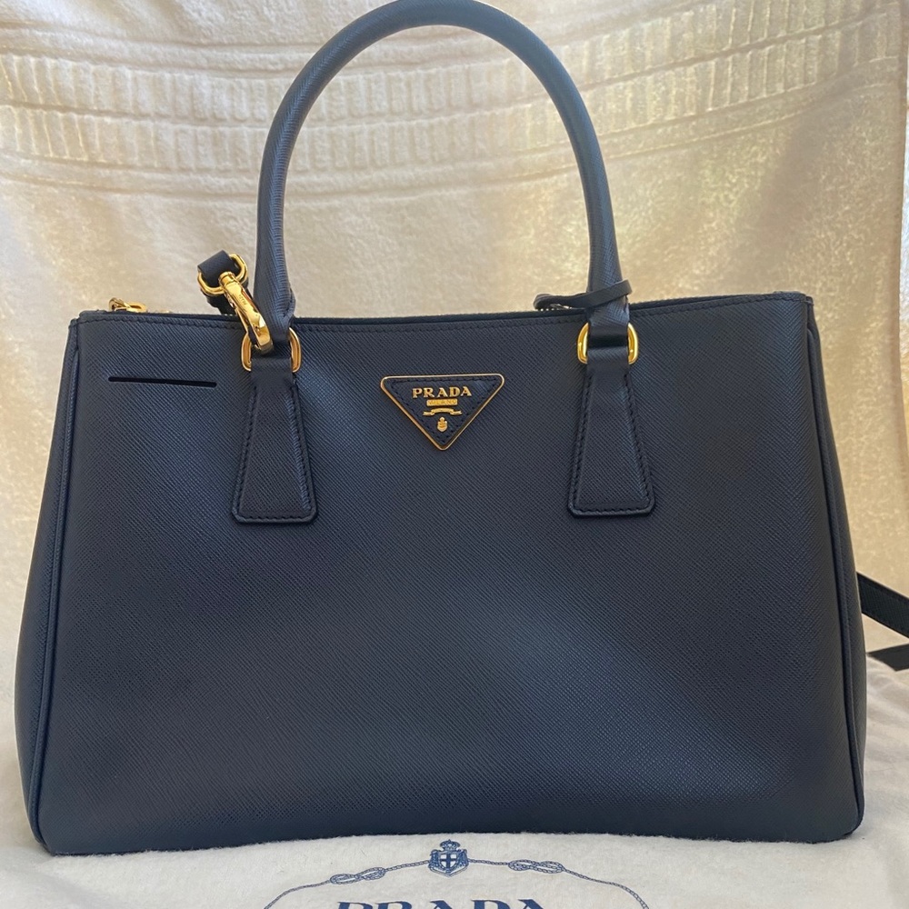 COPY - COPY - COPY - Prada Saffiano Lux Dark Navy…